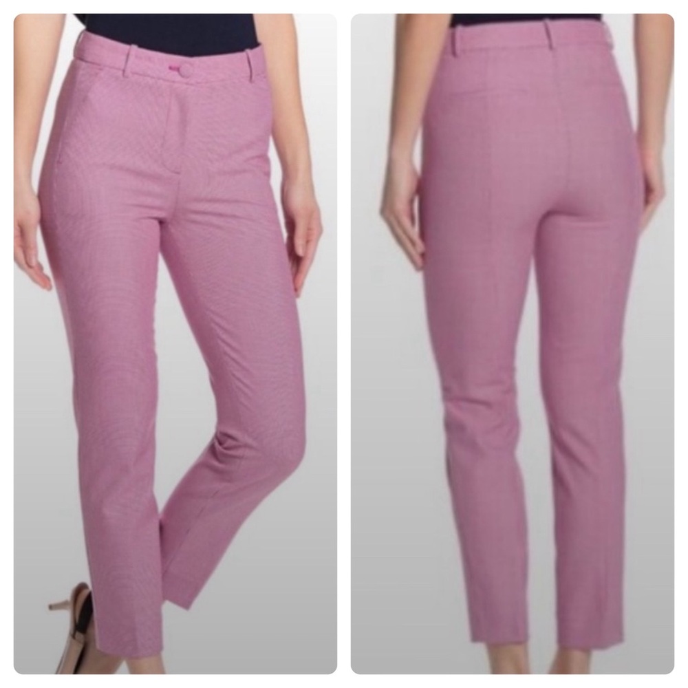 J.Crew Fall 2019 High-Rise Cameron Pant Fuchsia Houndstooth Petite 2 2P